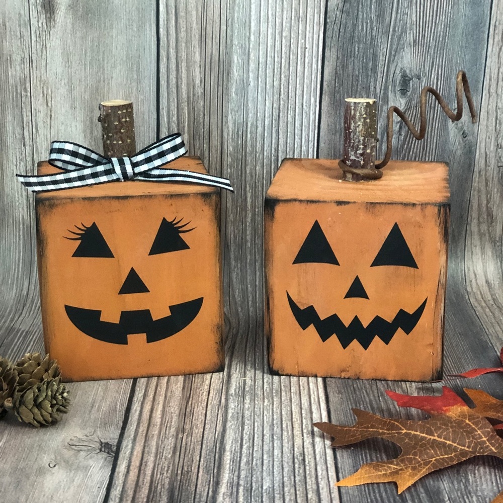 COPY - Pumpkin Wood Block Set